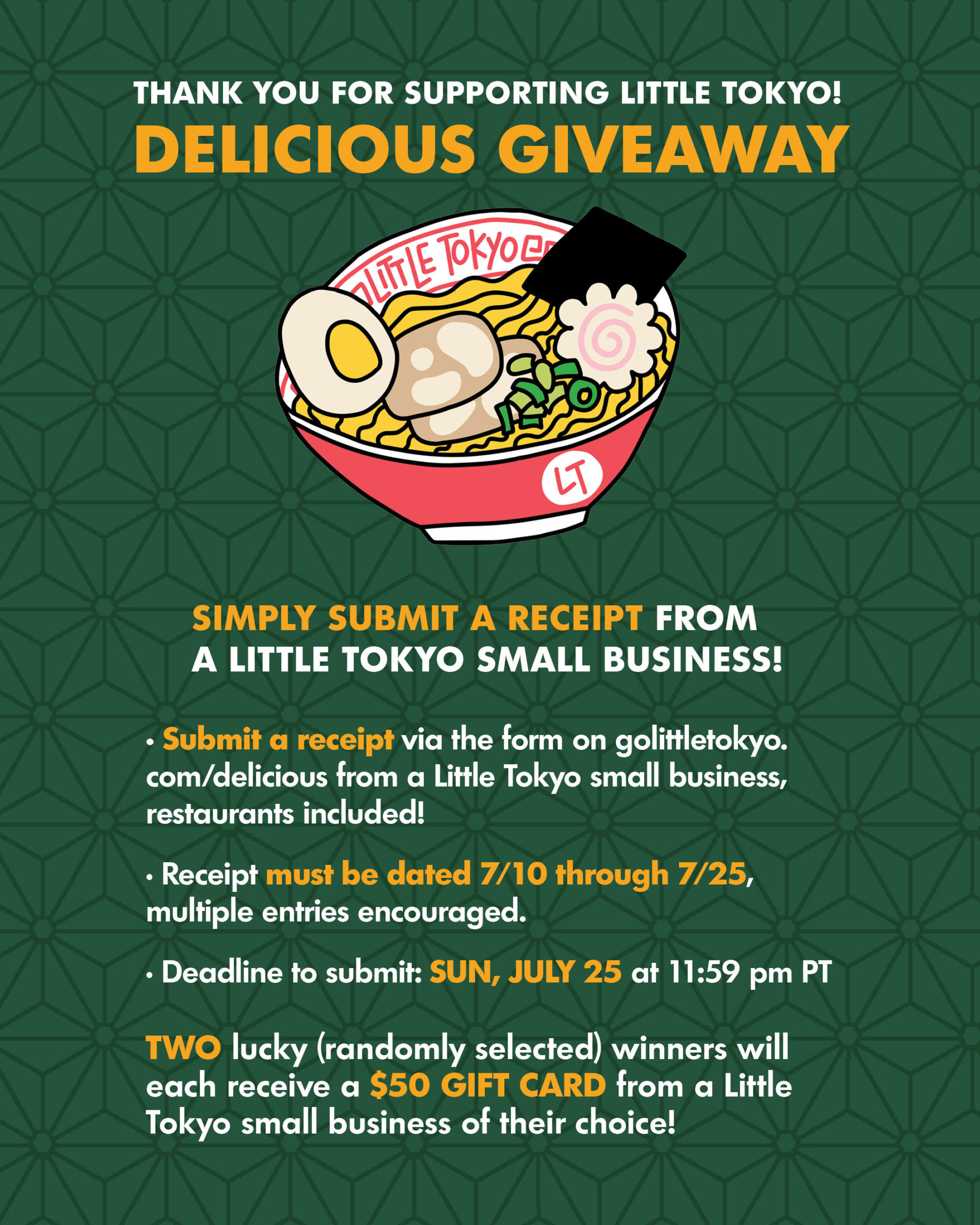 Delicious Little Tokyo 2021 Giveaway